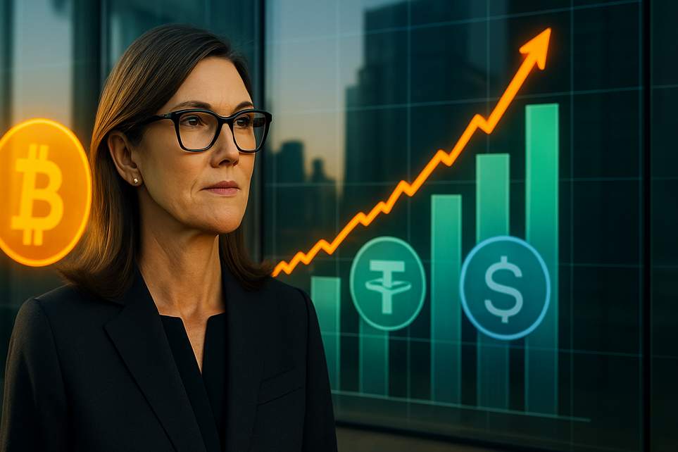 Cathie Wood Lowers Bitcoin Price Target as Stablecoins Steal Some Thunder
